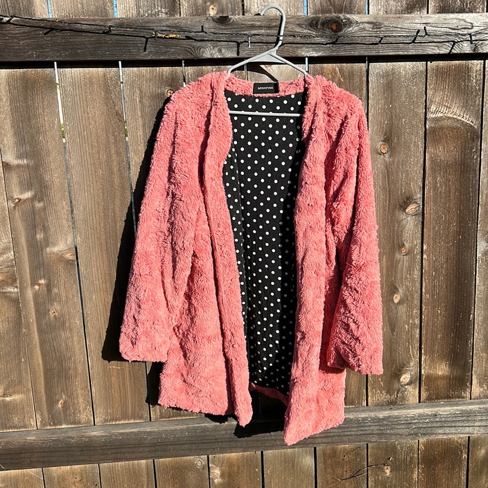 FURRY PINK OVERCOAT